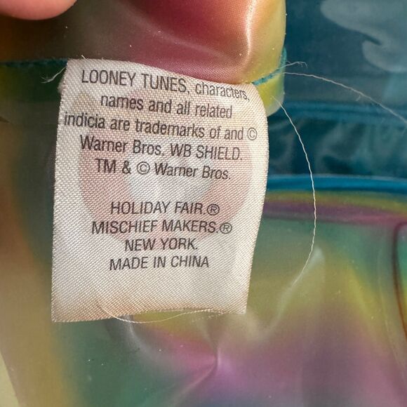 Vintage Warner Brothers Looney Tunes Tweety Bird Vinyl Hand Tote Bag 15 x 8 - Picture 8 of 8